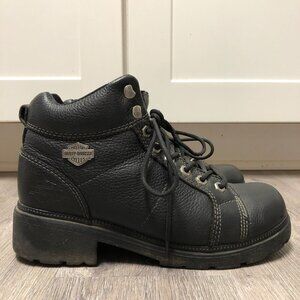 Harley Davidson Motorcycles Y2K Vintage Chunky Leather Platform Shoes Size 8.5